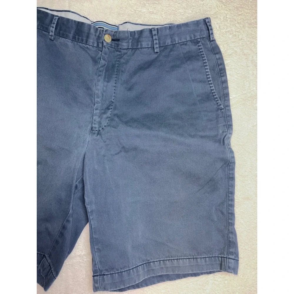 Peter Millar Mens Navy Blue Flat Front Chino Shorts Size 36 MCOB31